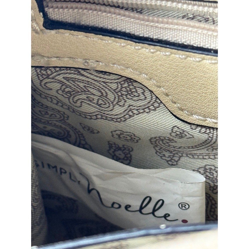 Simply Noelle Straw Woven Crossbody‎ Bag Beige Tan Multi Color Accent strap - Picture 11 of 12